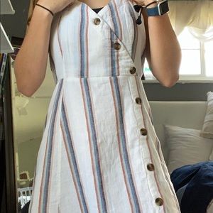 AE striped linen midi dress